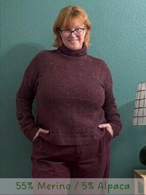 Sherpa Adventure Gear Yuden Merino Wool Alpaca Mock Neck Burgundy Sweater -  L
